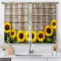 Cortinas Aimego Panel de Puerta de Granero de Madera con Girasoles 71x91 cm 2 Paneles Cortinas Aimego Panel de Puerta de Granero de Madera con Girasoles 71x91 cm 2 Paneles
