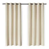 Cortinas Amazon Basics 2 Painéis 132x244 cm Bege Blackout