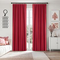 Cortinas ANRODUO 107x229 cm, com isolamento térmico, vermelhas, 2 painéis