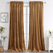 Cortinas Benedeco Velvet Camel para quarto W132xL244cm 2 painéis Cortinas Benedeco Velvet Camel para quarto W132xL244cm 2 painéis