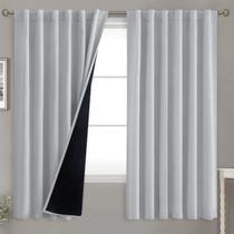 Cortinas BGment 100% Blackout Cinza Claro 160x160cm 2 painéis