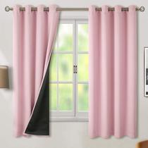 Cortinas BGment Baby Pink 100% Blackout 160x160cm 2 painéis