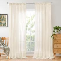 Cortinas BGment, bege, linho, 213 cm de comprimento para sala de estar x2 Cortinas BGment, bege, linho, 213 cm de comprimento para sala de estar x2