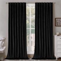 Cortinas BGment Black Velvet Halloween Decor 230x228cm 2 painéis Cortinas BGment Black Velvet Halloween Decor 230x228cm 2 painéis