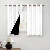 Cortinas BGment Blackout 100% Blackout 115x130cm brancas 2 painéis Cortinas BGment Blackout 100% Blackout 115x130cm brancas 2 painéis