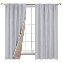 Cortinas BGment Blackout 160x160cm cinza para 2 painéis de quarto