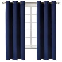 Cortinas BGment Blackout com isolamento térmico azul marinho 42x160cm Cortinas BGment Blackout com isolamento térmico azul marinho 42x160cm