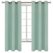 Cortinas BGment Blackout Frosty Green 107x160cm Conjunto de 2
