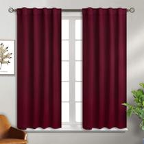 Cortinas BGment Burgundy 97x137 cm Thermal Blackout 2 painéis Cortinas BGment Burgundy 97x137 cm Thermal Blackout 2 painéis