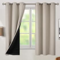 Cortinas BGment com isolamento térmico 100% Blackout 107x160cm Cashmere Cortinas BGment com isolamento térmico 100% Blackout 107x160cm Cashmere