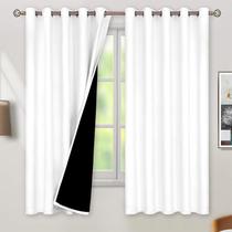 Cortinas BGment com isolamento térmico 100% Blackout 150x160cm brancas