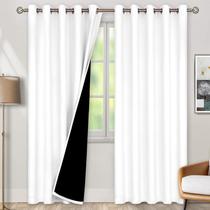 Cortinas BGment com isolamento térmico 100% Blackout 152x213cm brancas Cortinas BGment com isolamento térmico 100% Blackout 152x213cm brancas