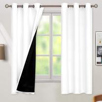 Cortinas BGment com isolamento térmico 100% Blackout 38x160cm brancas Cortinas BGment com isolamento térmico 100% Blackout 38x160cm brancas