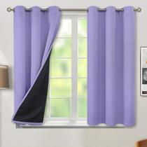 Cortinas BGment com isolamento térmico 100% Blackout 42x213cm Lavanda Cortinas BGment com isolamento térmico 100% Blackout 42x213cm Lavanda
