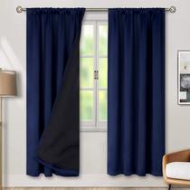 Cortinas BGment com isolamento térmico 100% blackout azul marinho