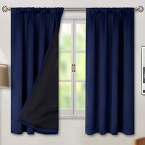 Cortinas BGment com isolamento térmico 100% blackout azul marinho