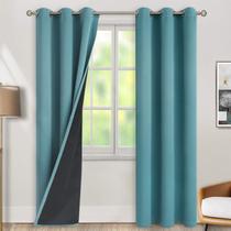 Cortinas BGment com isolamento térmico 100% Blackout Sea Teal