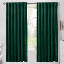 Cortinas BGment Emerald Velvet 183 cm de comprimento 2 painéis Cortinas BGment Emerald Velvet 183 cm de comprimento 2 painéis