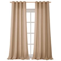 Cortinas BGment Faux Linen, 240 cm de comprimento, conjunto de 2 painéis bronzeados