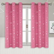 Cortinas BGment Pink Blackout para meninas, quarto 115x114cm, 2 painéis Cortinas BGment Pink Blackout para meninas, quarto 115x114cm, 2 painéis
