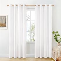 Cortinas BGment Pure White Linen 213x213cm com filtragem de luz Cortinas BGment Pure White Linen 213x213cm com filtragem de luz