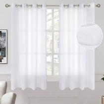 Cortinas BGment White Sheer 160x160cm para 2 painéis de quarto Cortinas BGment White Sheer 160x160cm para 2 painéis de quarto