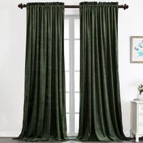 Cortinas Blackout Benedeco em Veludo Verde - 132x244cm (2 Painéis)