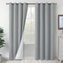 Cortinas Blackout BGment 100% Blackout 213x132cm Cinza claro