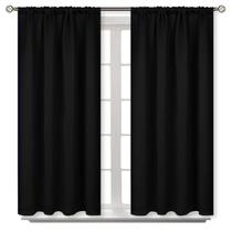 Cortinas Blackout BGment Black 42x100cm para 2 painéis de quarto Cortinas Blackout BGment Black 42x100cm para 2 painéis de quarto