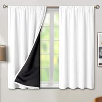 Cortinas Blackout BGment brancas 137x137cm com isolamento térmico