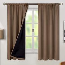 Cortinas Blackout BGment com isolamento térmico 100% Blackout Taupe Cortinas Blackout BGment com isolamento térmico 100% Blackout Taupe