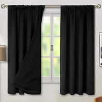 Cortinas Blackout BGment com isolamento térmico 100% pretas 132x160cm