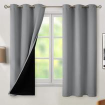 Cortinas Blackout BGment com isolamento térmico 160 cm 100% Blackout