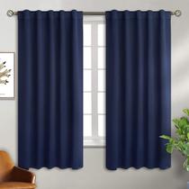 Cortinas Blackout BGment com isolamento térmico azul marinho 42x160cm Cortinas Blackout BGment com isolamento térmico azul marinho 42x160cm