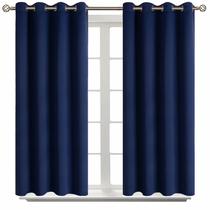 Cortinas Blackout BGment com isolamento térmico azul marinho 52x54cm Cortinas Blackout BGment com isolamento térmico azul marinho 52x54cm