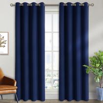 Cortinas Blackout BGment Grommet com isolamento térmico em azul marinho Cortinas Blackout BGment Grommet com isolamento térmico em azul marinho