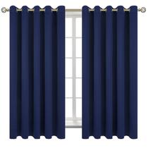 Cortinas Blackout BGment Grommet com isolamento térmico em azul marinho Cortinas Blackout BGment Grommet com isolamento térmico em azul marinho
