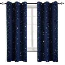 Cortinas Blackout BGment Kids Star Navy Blue 107x160cm 2 painéis Cortinas Blackout BGment Kids Star Navy Blue 107x160cm 2 painéis