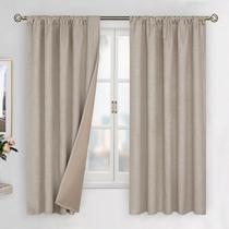 Cortinas Blackout BGment Linen Black 160x160cm 2 painéis