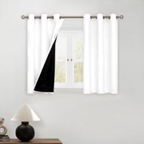 Cortinas Blackout BGment Short White 102x102cm 2 painéis