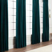 Cortinas Blackout Chanasya Premium em Veludo - 132x213cm (Teal - 2 Unidades)