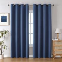 Cortinas Blackout ChrisDowa - 260cm, Conjunto com 2 Painéis, Azul Pedra