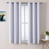 Cortinas Blackout ChrisDowa 42x122cm, branco acinzentado, 2 painéis Cortinas Blackout ChrisDowa 42x122cm, branco acinzentado, 2 painéis