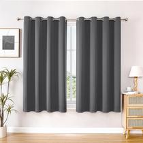 Cortinas Blackout ChrisDowa com 137 cm de comprimento para quarto, cinza Cortinas Blackout ChrisDowa com 137 cm de comprimento para quarto, cinza