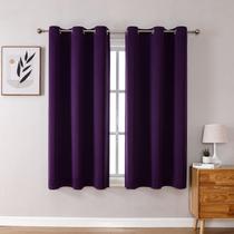 Cortinas Blackout ChrisDowa Grommet com isolamento térmico roxo Cortinas Blackout ChrisDowa Grommet com isolamento térmico roxo