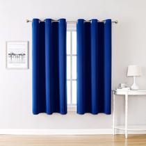 Cortinas Blackout ChrisDowa Grommet para quarto 42x160cm azuis Cortinas Blackout ChrisDowa Grommet para quarto 42x160cm azuis