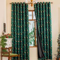 Cortinas Blackout Com Estampa De Urso Verde, 100% Isolamento Térmico Para Sala De Estar, Quarto E Cortinas Blackout Com Estampa De Urso Verde, 100% Isolamento Térmico Para Sala De Estar, Quarto E