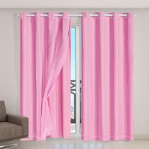 Cortinas Blackout com Voil Quarto Sala Cozinha 2,80m X 2,30m - JL Shop