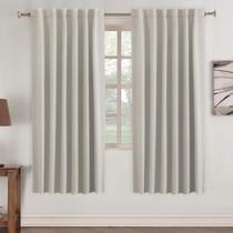 Cortinas Blackout Creme de isolamento térmico turquesa 132x183cm