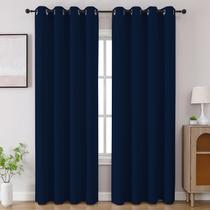 Cortinas Blackout CUCRAF azul marinho, 244 cm de comprimento, conjunto de 2 painéis Cortinas Blackout CUCRAF azul marinho, 244 cm de comprimento, conjunto de 2 painéis